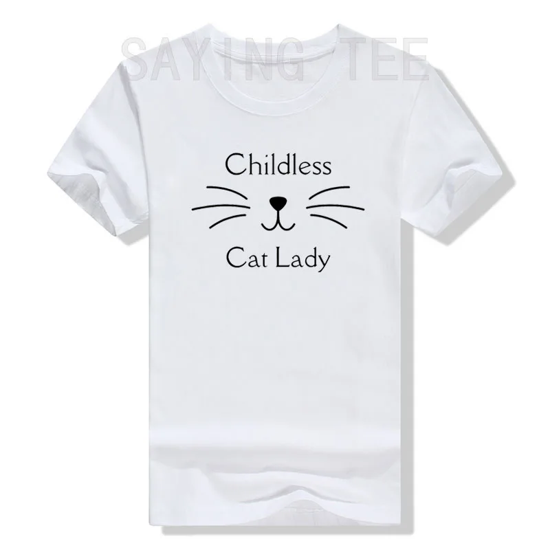 

This Childless Cat Lady, Ladies Is Voting Kamala T-Shirt Kitty Lover Graphic Tee Women's Fashion Harris Support Fan Campaign Top