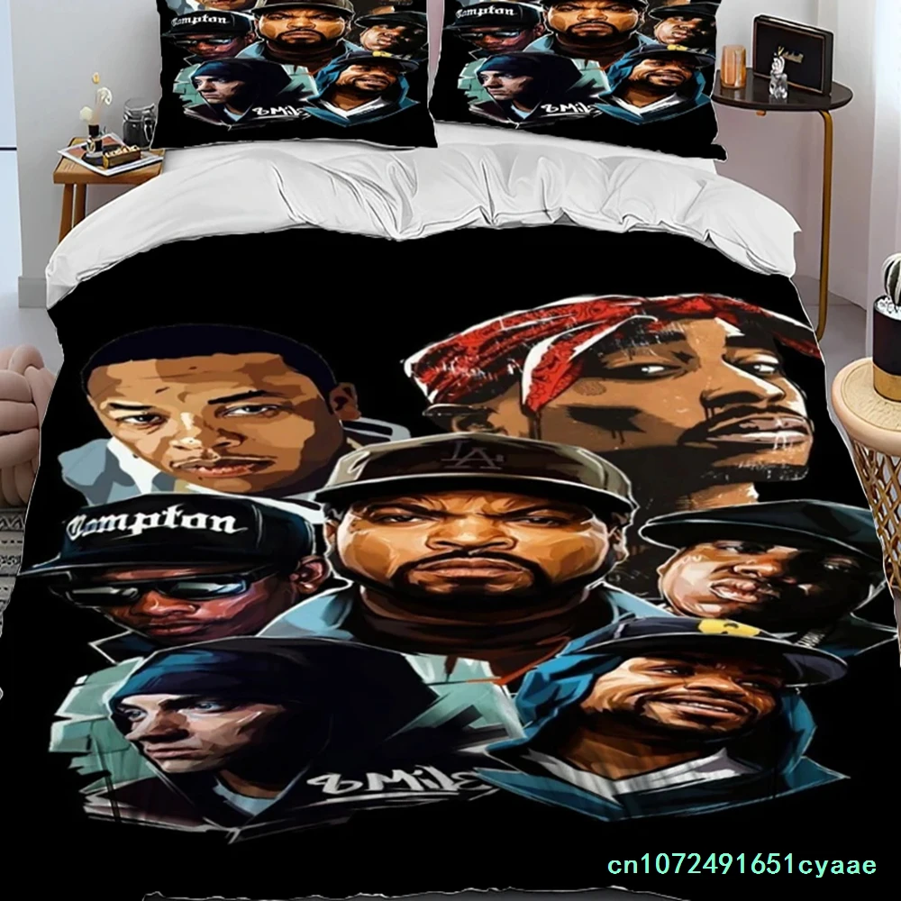 Hip Hop Art Rapper Legend Star Comforter Bedding Set,Duvet Cover Bed Set Quilt Cover Pillowcase,king Queen Size Bedding Set Boys