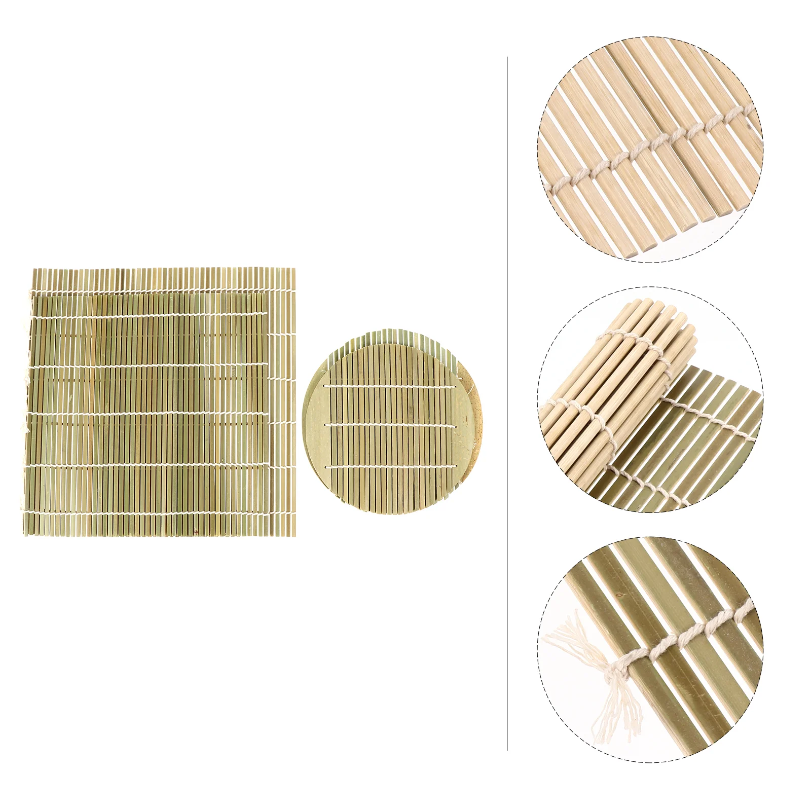

4pcs Sushi Rolling Mats Sushi Making Pads Bamboo Curtain Homemade Sushi Gadget Sushi Bamboo Curtain