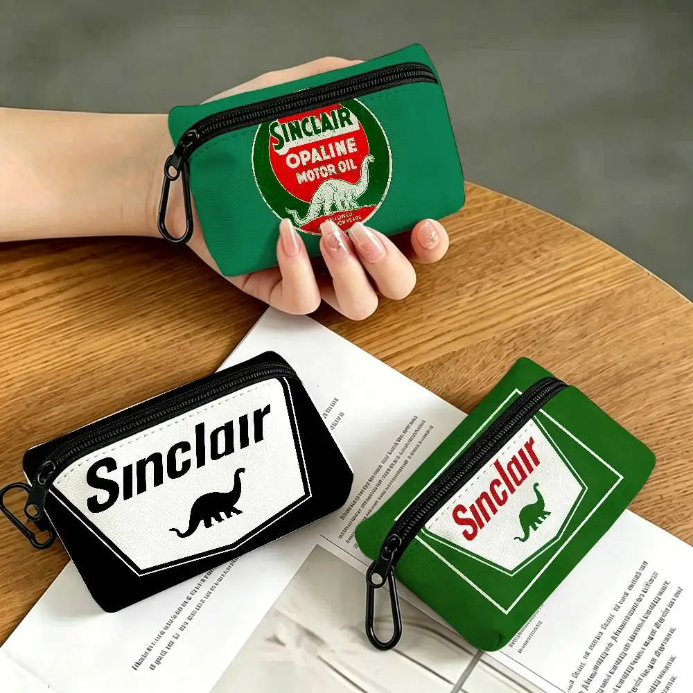 S-Sinclair M-Motor O-Oil Multifunktionale Oxford-Stoff-Tasche mit Haken, Mini-Münzbörse, Aufbewahrungstasche für Ohrhörer