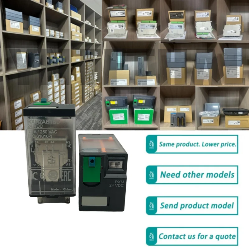 New RXM2AB1BD Power Relay  24V DC Coil Voltage Switching Current 12A Double Pole