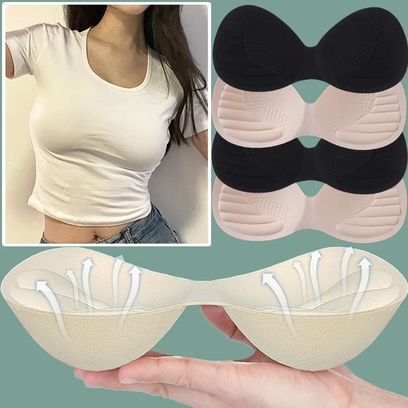 Sponge Bra Pads Removeable Bra Women Intimates Accessories Foam Triangle Sponge Pads Chest Cups Breast Bra Inserts Chest Pad