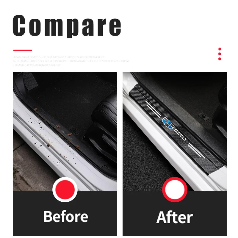 Car Door Threshold Sill Protector Stickers Auto Trunk Bumper Strip For Jeep Renegade Grand Cherokee Compass Patriot Wrangler