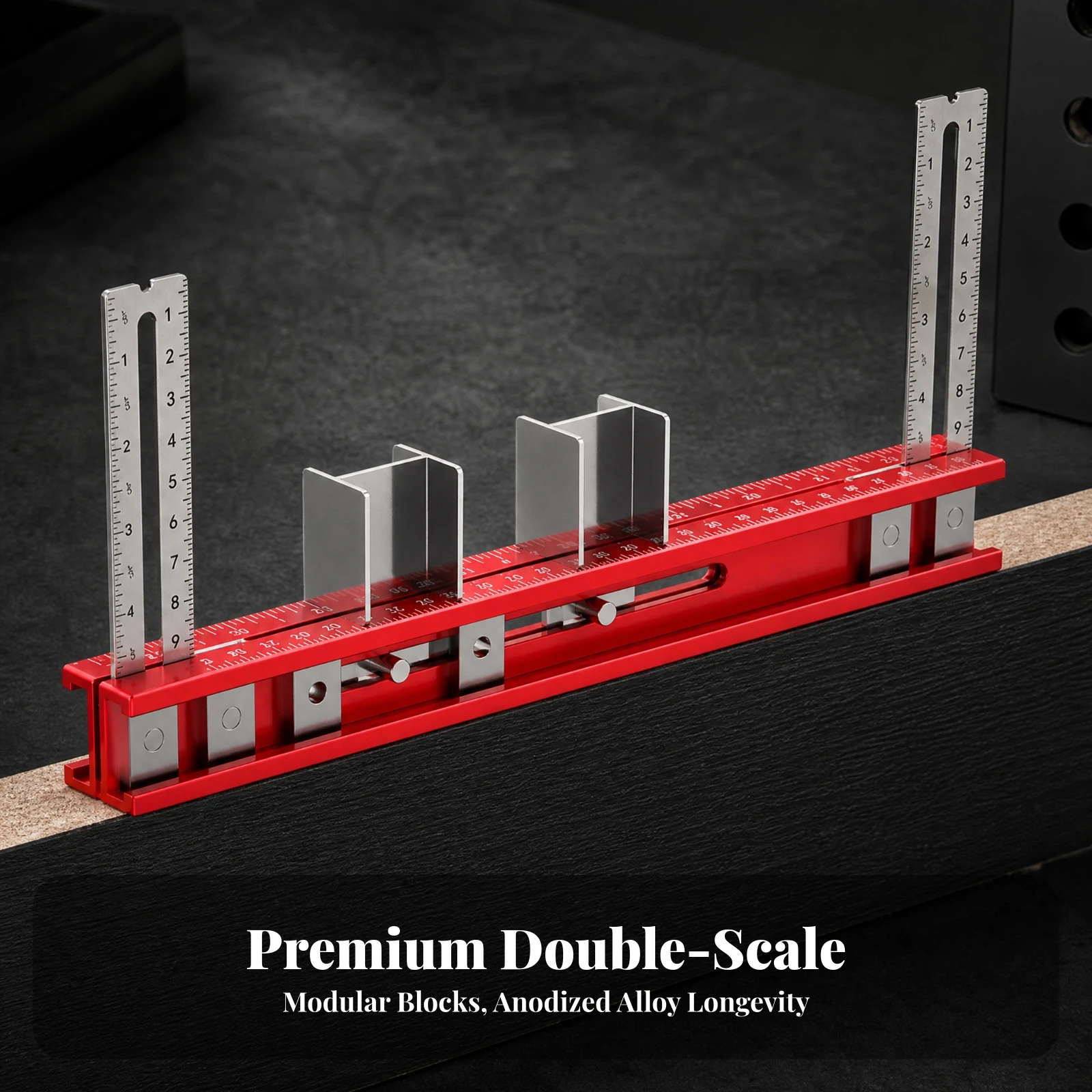Hanging Rod Positioning Ruler Accurate Wardrobe Rod Installation Guide Alignment Jig Sturdy Tool Stable for Cabinet Installers