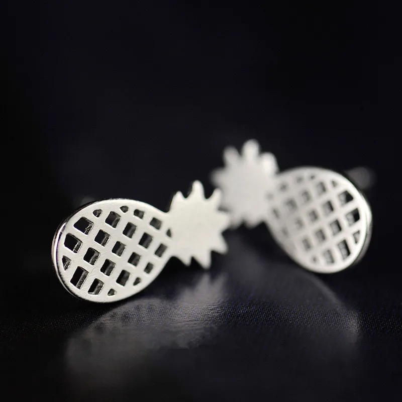 Fashion Pineapple Cat Star Moon Stud Earrings For Women Kids Fashion Elegant  Jewelry  pendientes Brincos E406