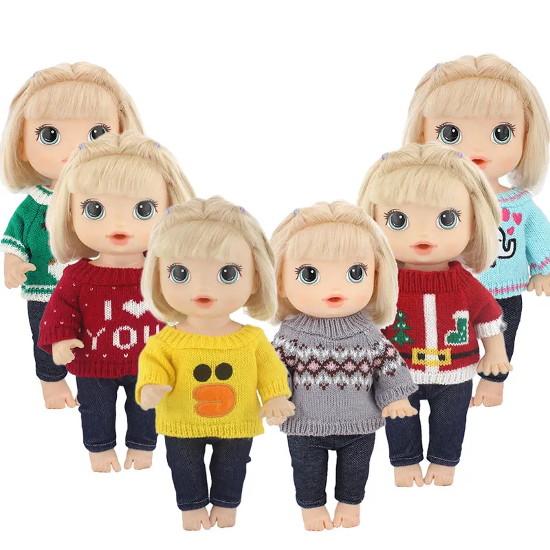 New Sweater suit  for 12 Inch 30CM  baby alive doll Toys Crawling Doll accessories