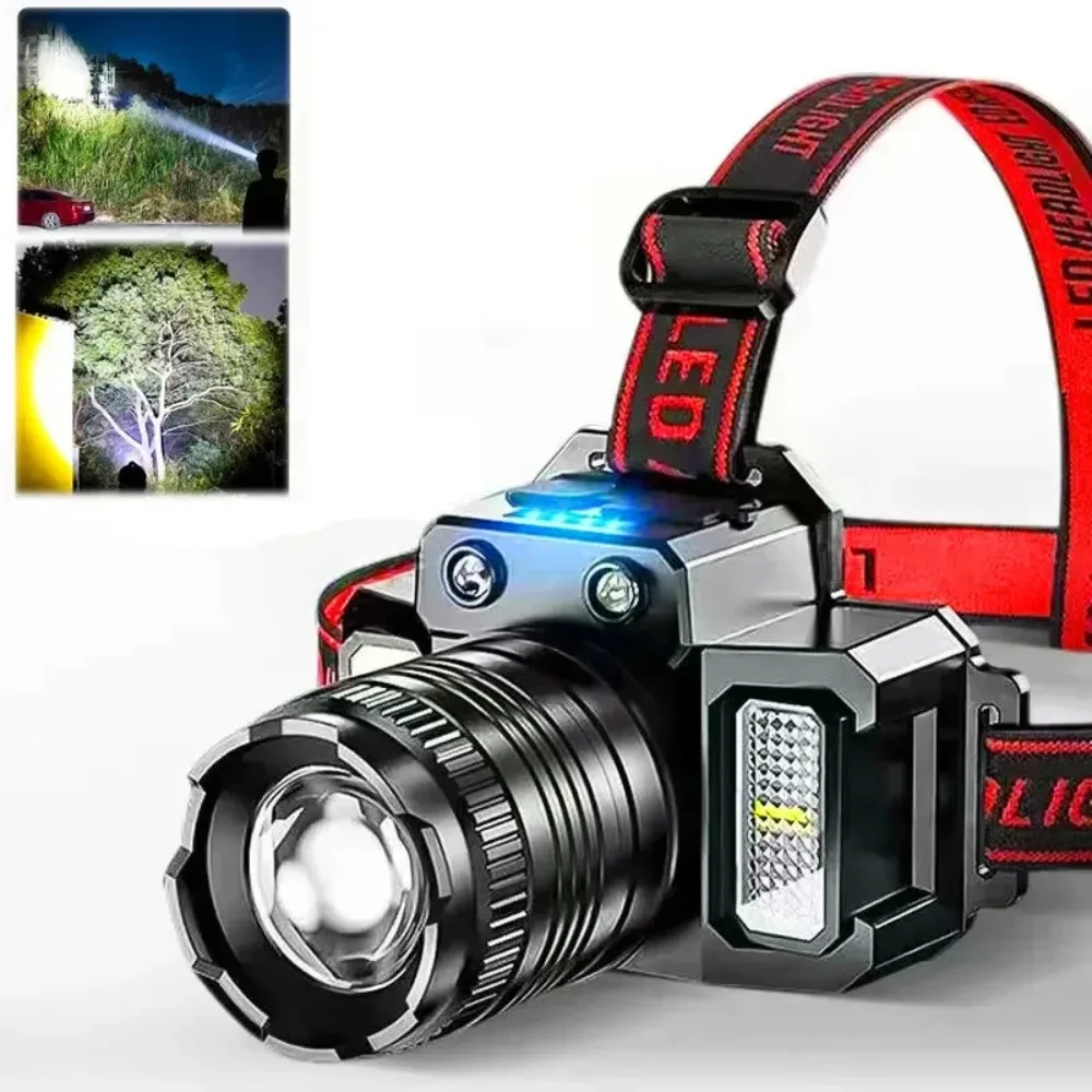 

LED Sensor Headlamp Camping Search Light Head Flashlight Rechargeable Powerful Head Lamp Front Lanterns Headlights FLSTAR FIRE