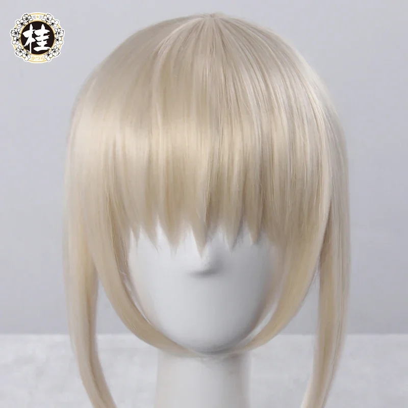 بليك صابر شعر مستعار تأثيري أنيمي صابر ألتر/Arturiaa Pendragon العمر الشعر 35 سنتيمتر الذهب مقاومة للحرارة