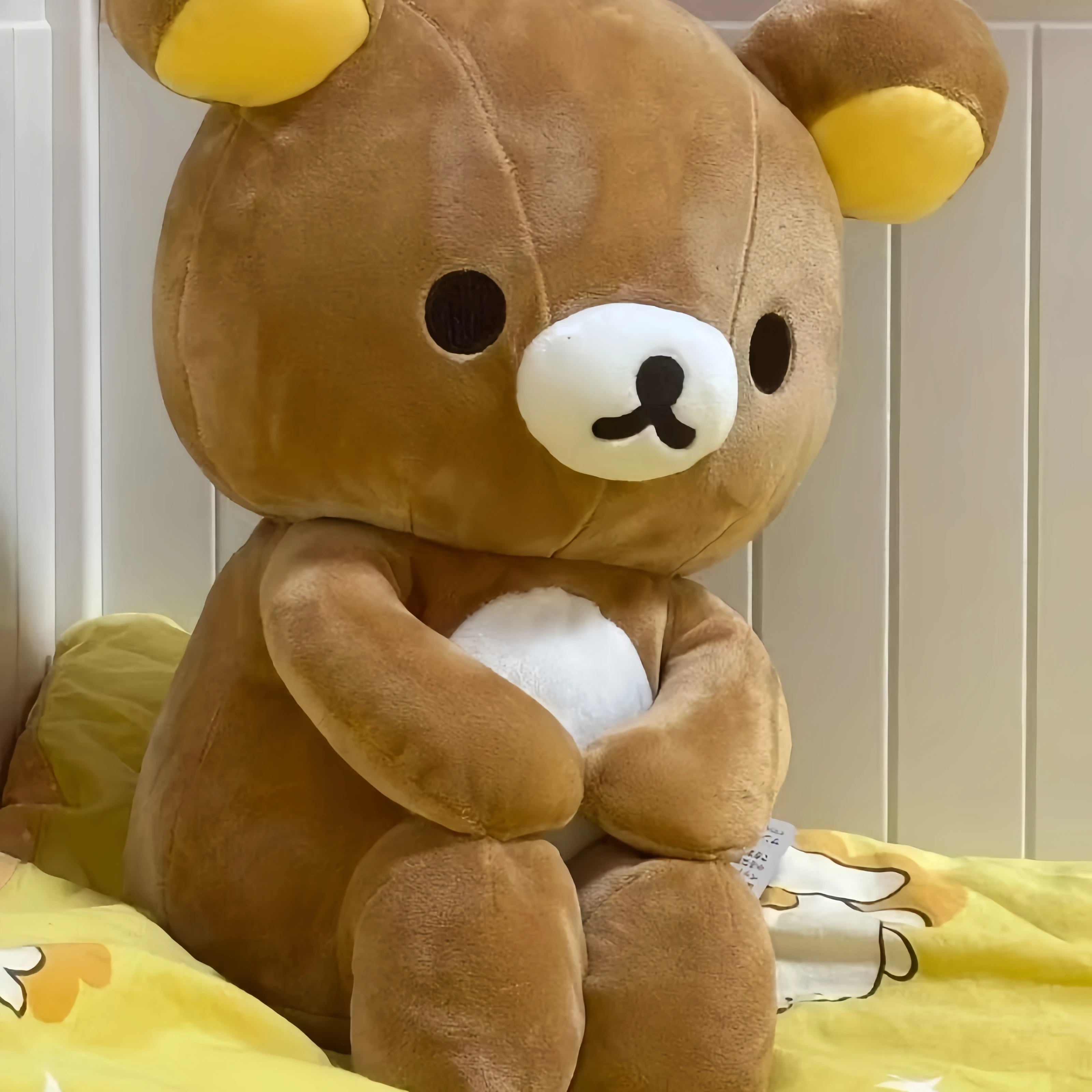 Cartone animato triste che abbraccia il ginocchio Rilakkuma peluche simpatico orso cuscino divano cuscino arredamento della stanza festival a sorpresa regalo di Natale per le ragazze