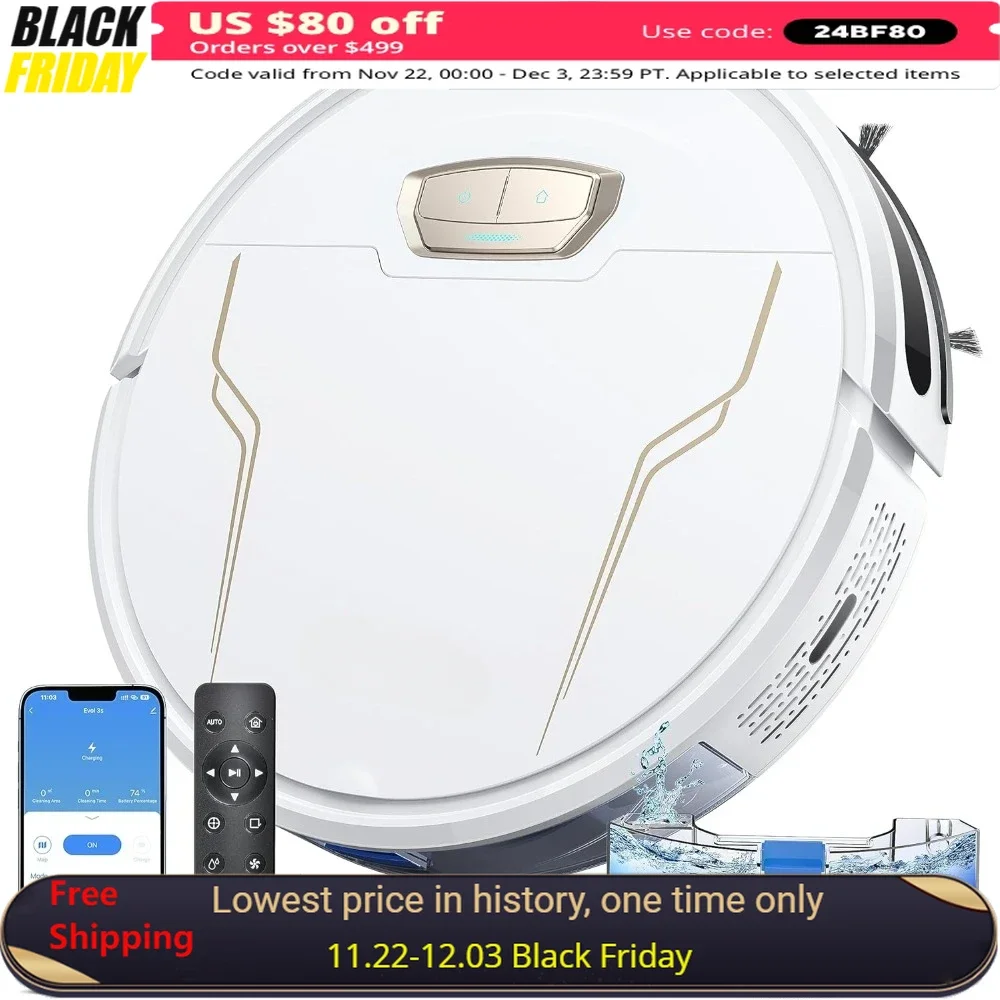 Commercial Washing Robots, Robot Vacuums And Mop Combo, 4000Pa Strong Suction Auto Carpet Boost & Self-Charging, Washing Robots