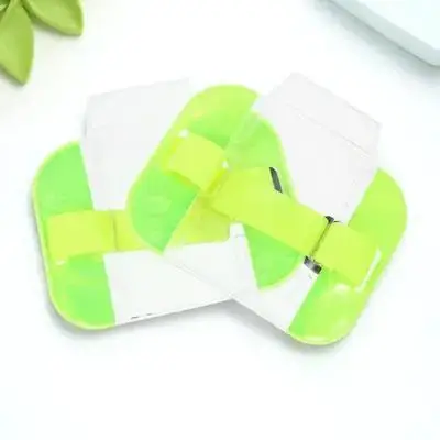 

2pcs Id Badge Holders Adjustable Pvc Nylon Armband For Work Card Holder Sun Resistant Clear Sleeve Portable Worker Accessory