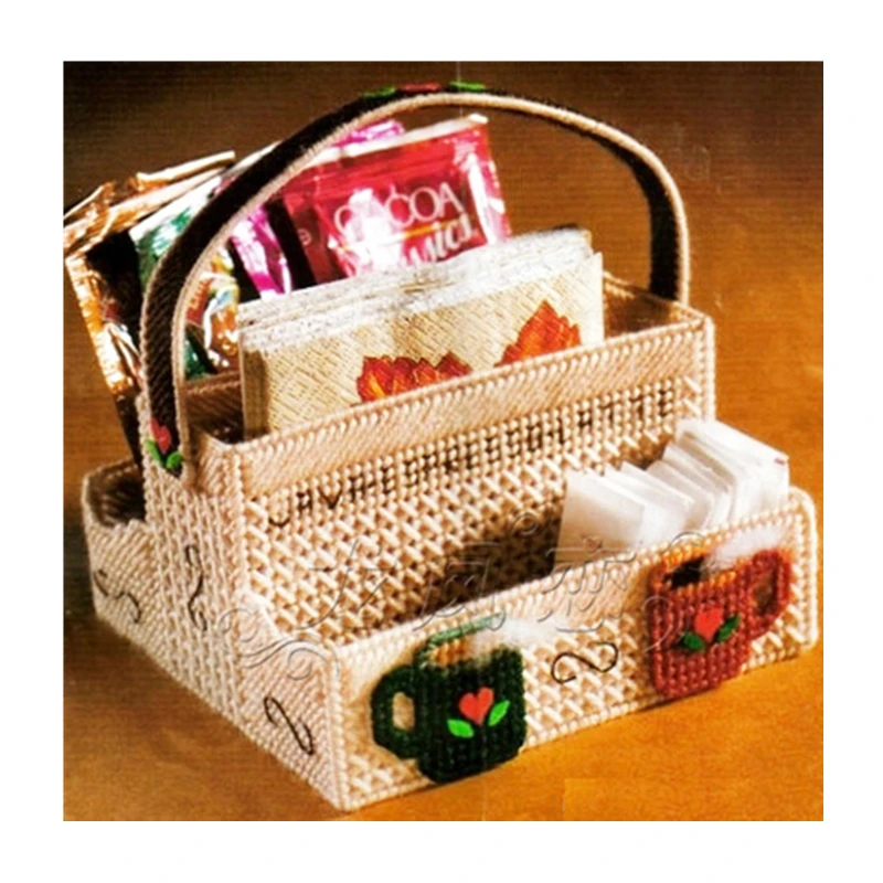 Hand-held storage box, embroidery kit, handmade craft set, knitting, needlework supplies, 16x16x18cm