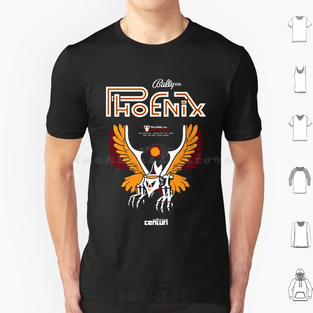 Phoenix Retro Arcade Vintage camiseta de algodón hombres mujeres DIY estampado Phoenix Arcadian videojuego gabinete 80s 90s 70s consola Galaxian
