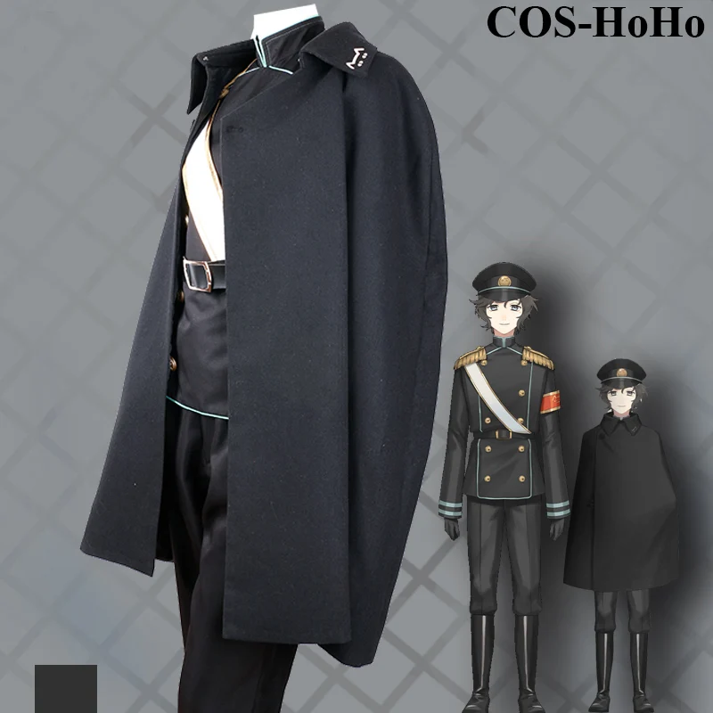 COS-HoHo Anime Vtuber Nijisanji Kanae Game Suit Handsome Military Uniform Cosplay Costume Halloween Party Outfit For Unisex