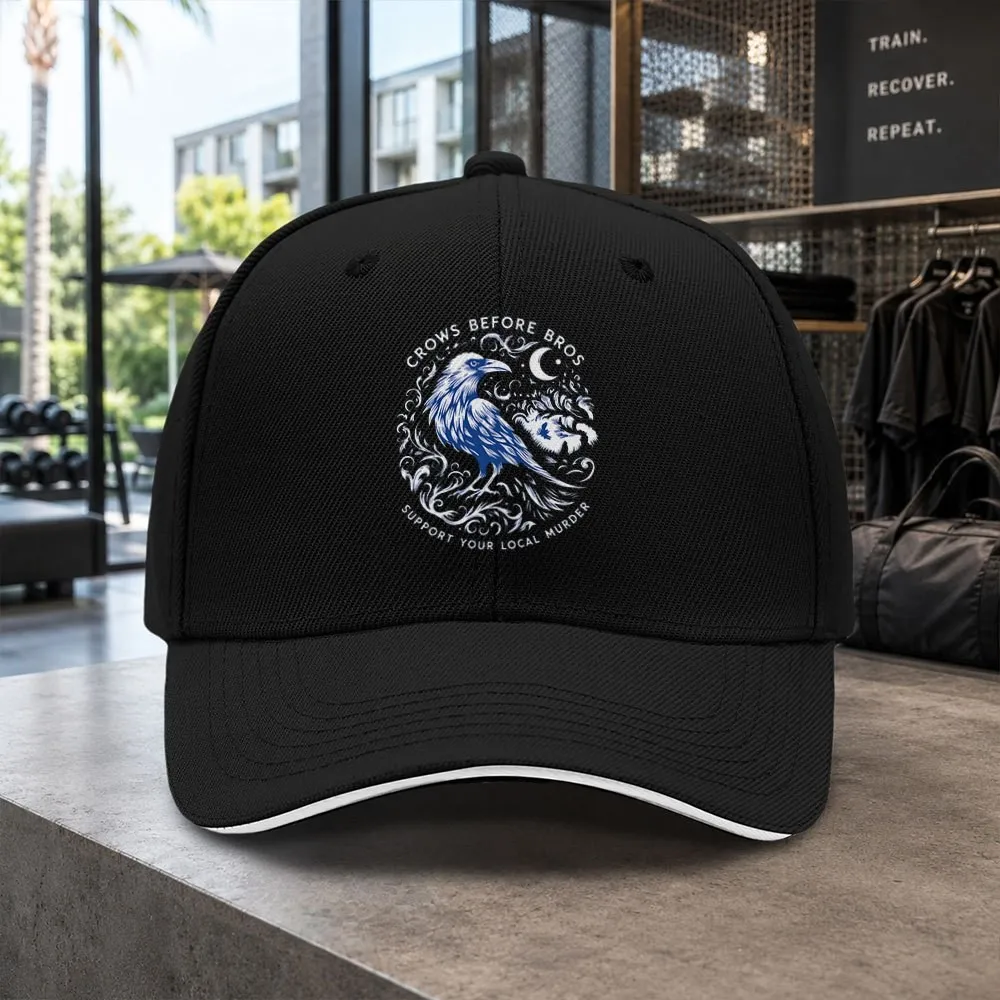 Crows Before Bros Graphic Baseball Cap Unisex Adjustable Casual Cap for Daily Outdoor Wear