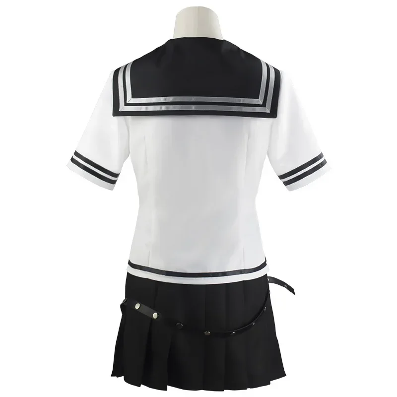 Disfraz de Anime Danganronpa 2 Mioda Ibuki, traje de marinero, uniforme JK para niña, faldas, peluca y tocado para mujer