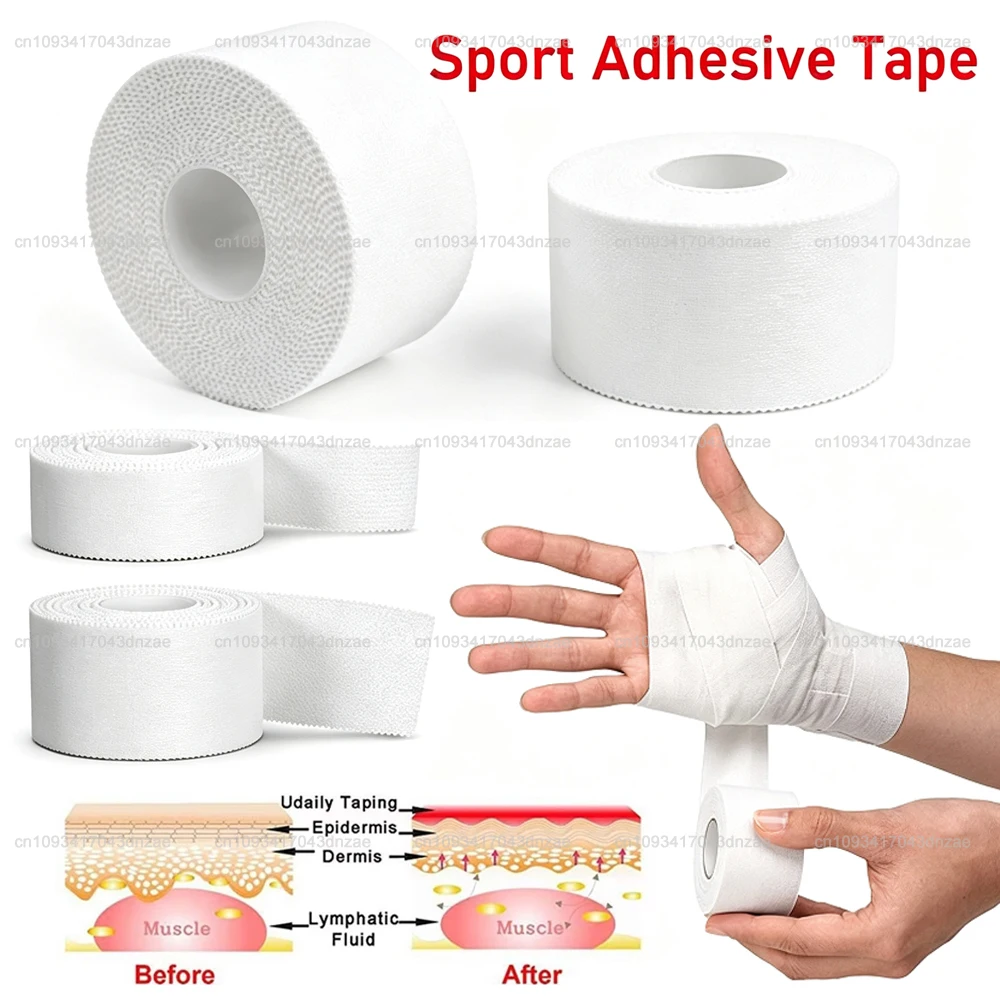 12.5/25mm/Roll Medical Waterproof Cotton Premium Adhesive Tape Sport Binding Physio Muscle Elastic Bandage Strain Injury Tape