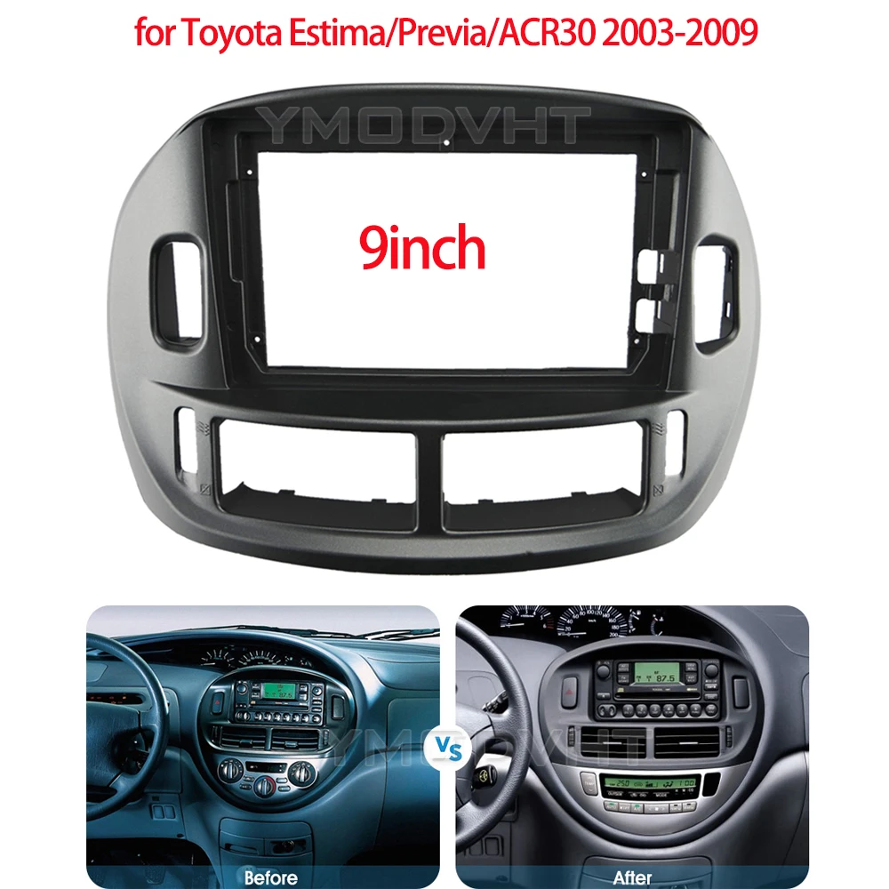 9 zoll Auto Radio Fascia für Toyota Estima/Previa/ACR30 2003-2009 Spezielle Dash Trim Kit GPS navigation Rahmen Panel Auto Platte abdeckung