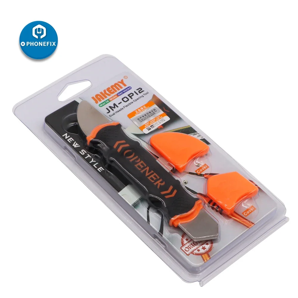 Jakemy jm-op12 lâmina metálica, lcd touch screen abertura faca, desmontar ferramenta de reparo para iphone ipad