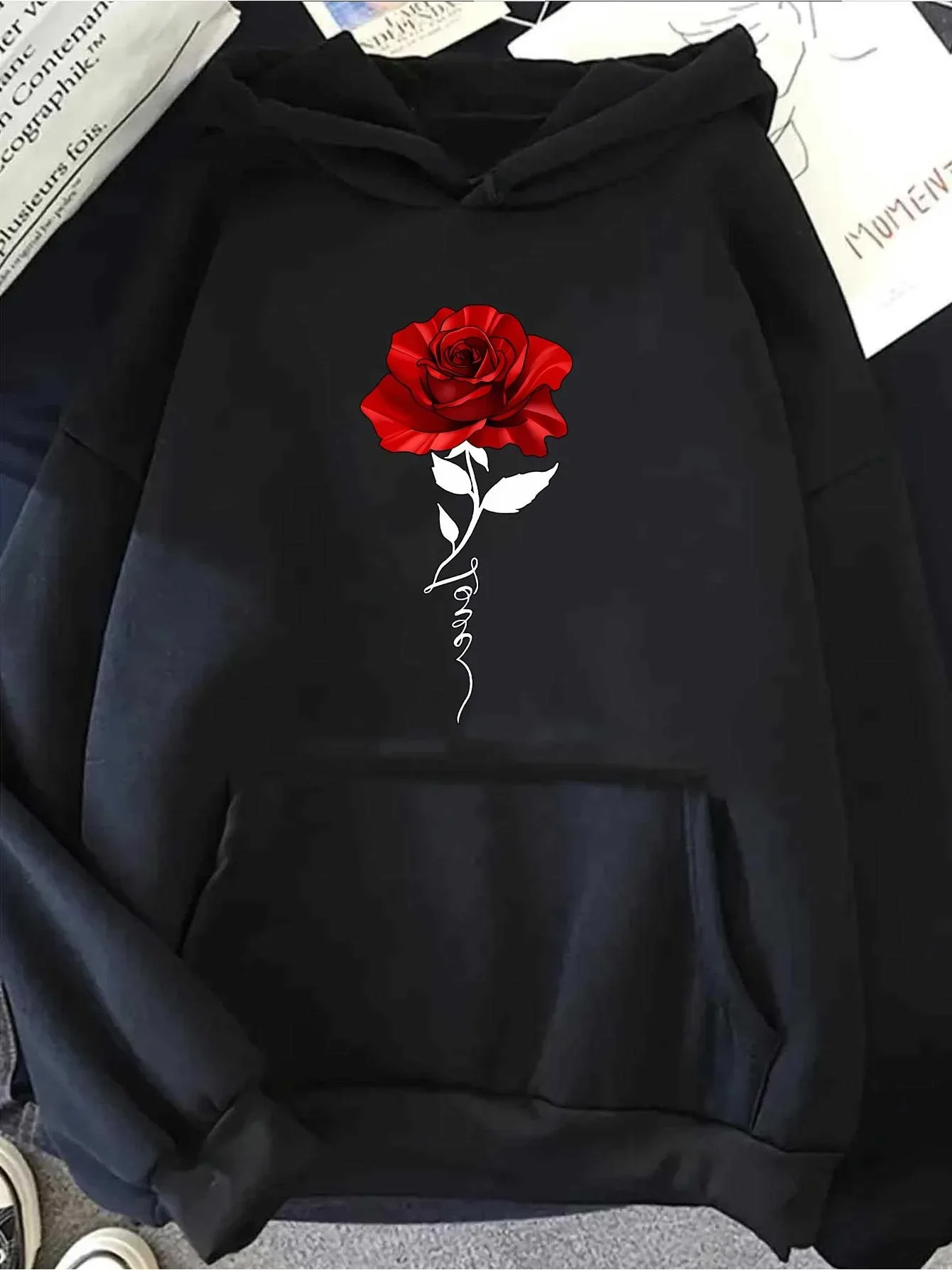 

Мужской и женский топ с принтом больших размеров, свободный повседневный, мягкий, удобный и дышащий, свободный пуловер с капюшоном для занятий спортом на открытом воздухе