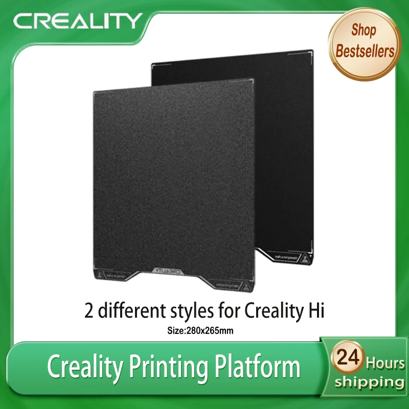 

Creality Hi Epoxy Resin Build Plate High Strength Wear Resistance Flatness Hi Double Sided Black Textured PEI Printing Platform