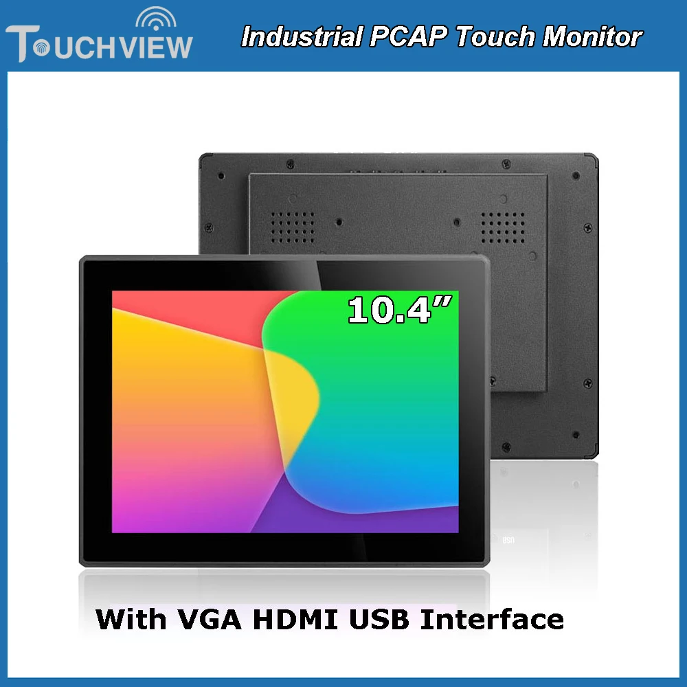 

800x600 Industrial Grade 10.4 Inch Multi Capacitive Waterproof Touch Screen Monitor with VGA for HDMI USB