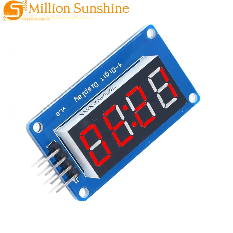 Digital LED Display Module para Arduino, 7 segmentos, 0, 36 Polegada, ânodo vermelho tubo, quatro Serial Driver Board Pack, TM1637, 4 Bits