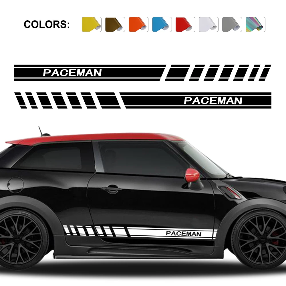 Car Stickers For MINI Cooper S JCW Paceman R61 One Coupe D Works All4 Stripes Door Side Decor Decal Auto Para Tuning Accessories
