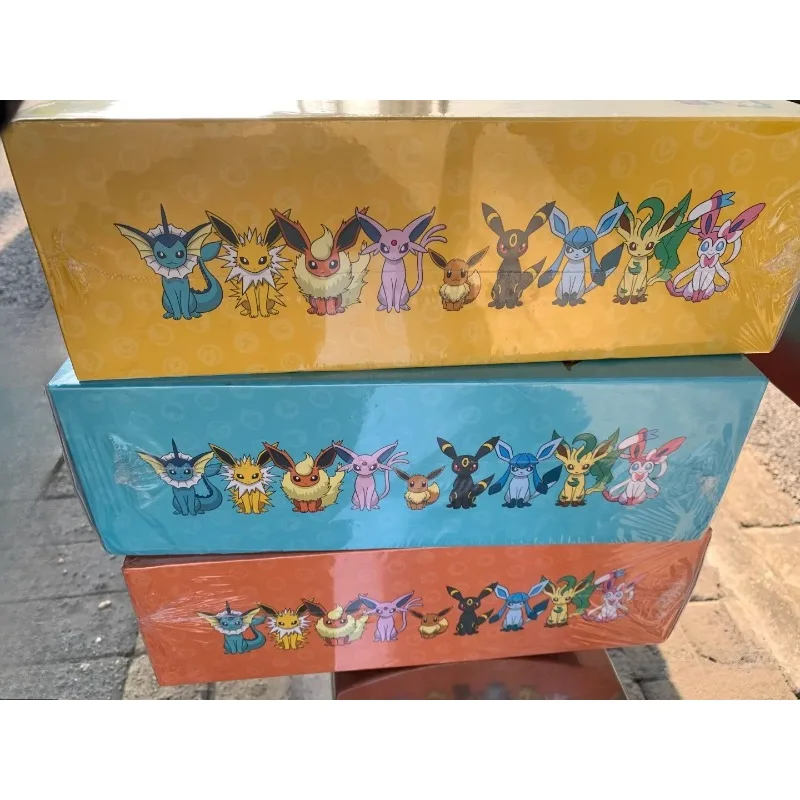 Caja de regalo Original Pokemon Eevee Evolution Ultra avanzada, PTCG chino, Anime Jolteon Vaporeon Flareon, tarjetas de juguete coleccionables, regalos
