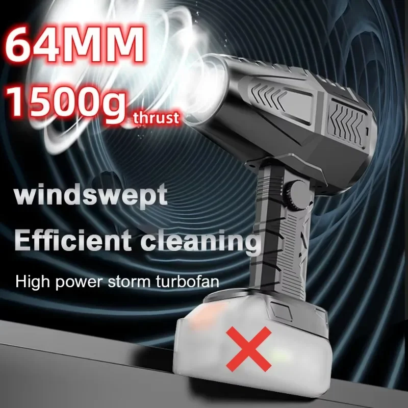 

Turbo Jet Fan Violent Blower Thrust Car Dust Removal Snow Removal Dryer Handheld Dust Blowing Tool Suitable Makita 21V Battery