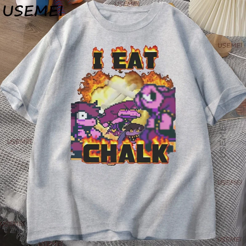 I Eat Chalk Deltarune Game Sommer-Shirt Herren T-Shirt Damen T-Shirt Jungen Top Kinder Eltern-Kind Baumwolle Kurzarm Kinder T-Shirt – Detail 7