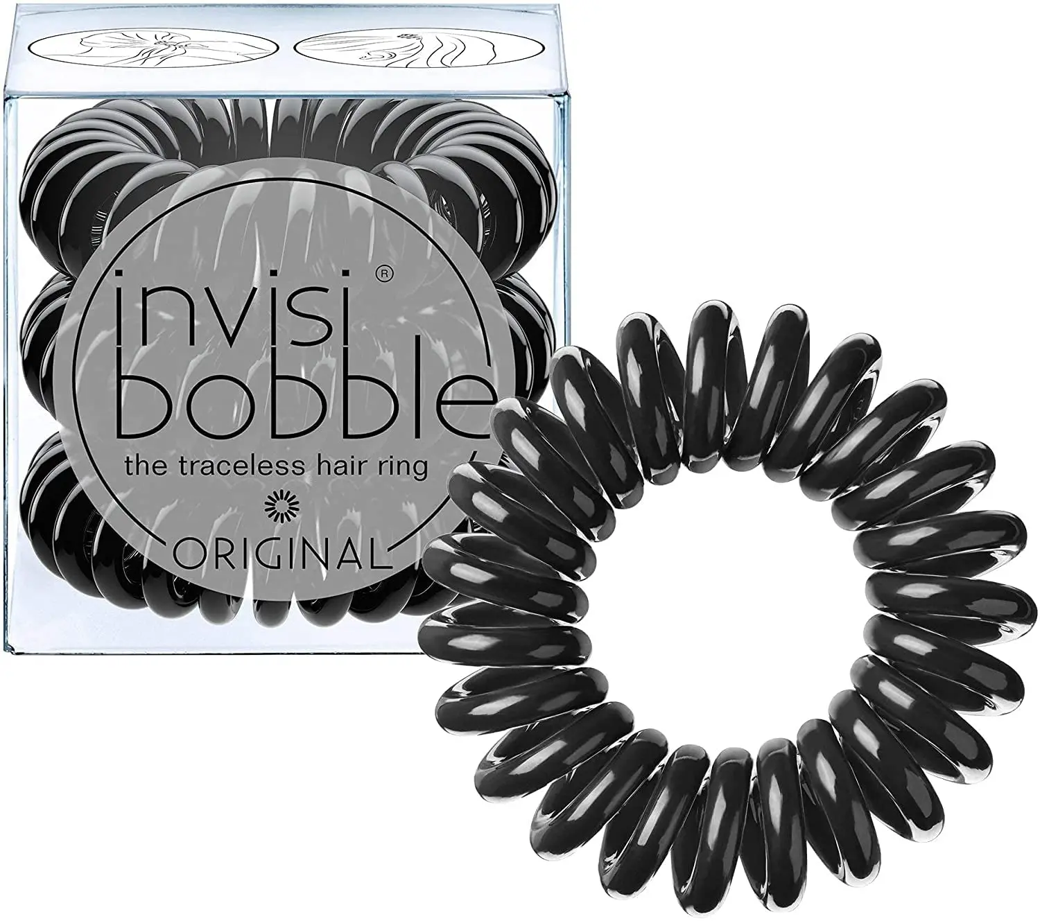 

invisibobble Original Traceless Hair Ties, Elastic Hair Band with Strong Grip, Non-soaking, Hair Accessories for Women (Pack of 3)