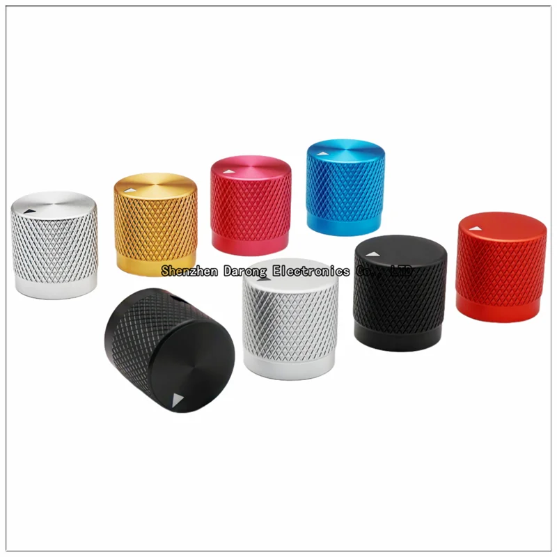 17×17MMオールアルミニウムエンボス加工ノブ、ポテンショメーターエンコーダーキャップ、音量/電子楽器機器調整キャップ