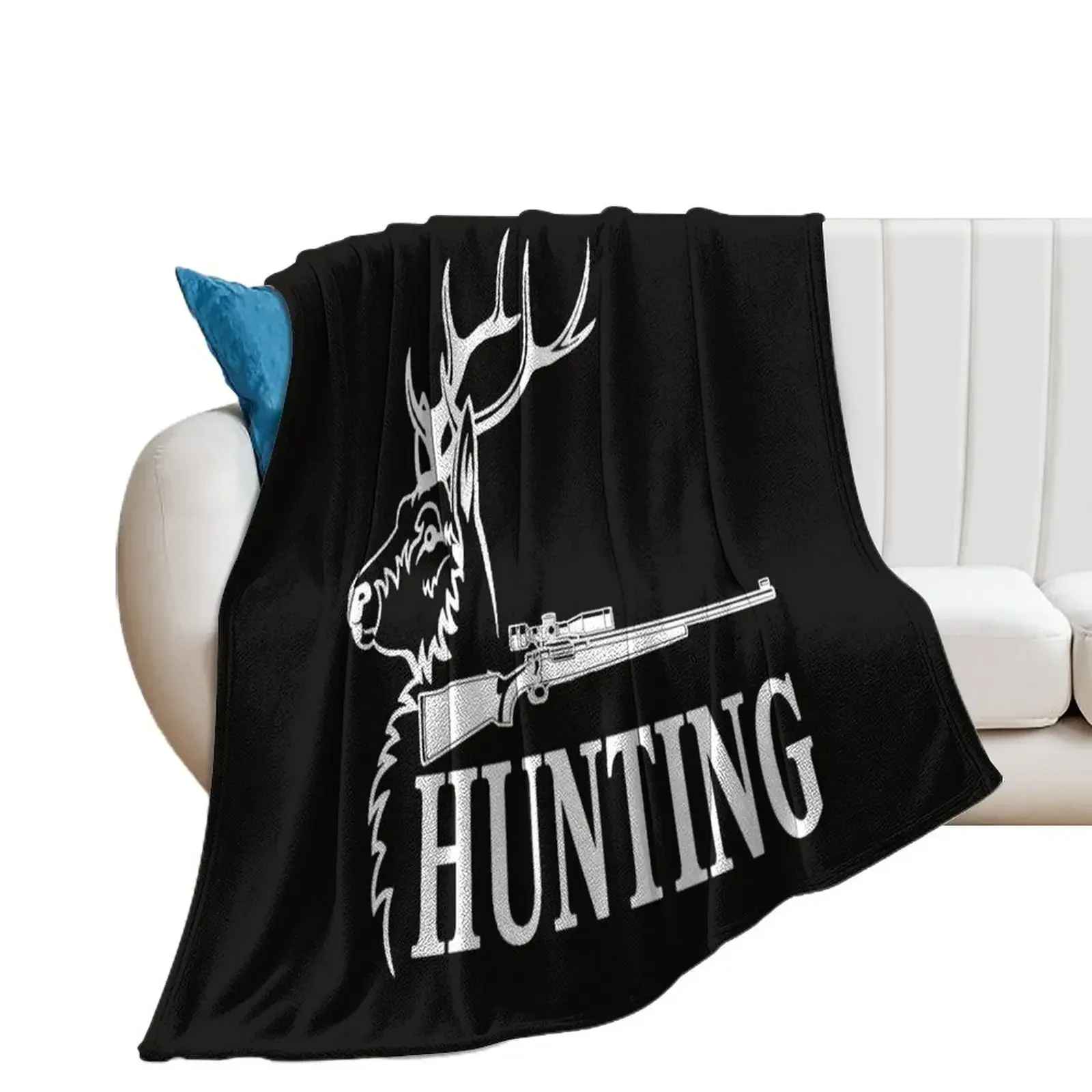 deer hunting Throw Blanket bed plaid funny gift Travel Blankets