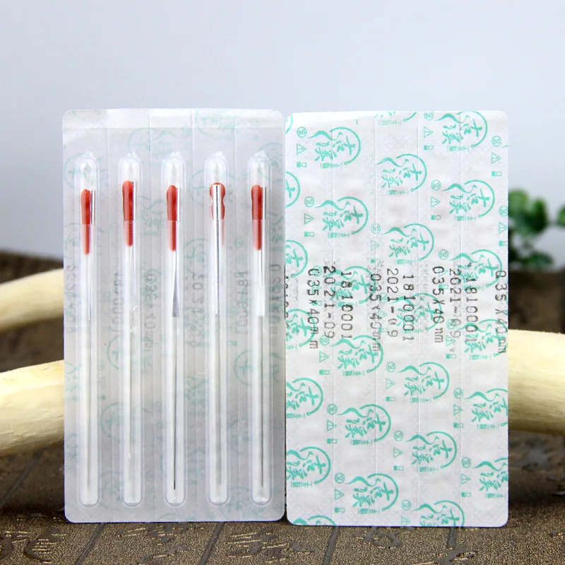 100Pcs/box Super Sharp knife Acupuncture needles with Tube Alloy Flat Handle Sterile Small knife needles Acupotomology