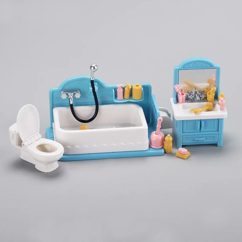 Miniatur furnitur cocok untuk boneka, miniatur rumah bermain Mini dengan ornamen miniatur