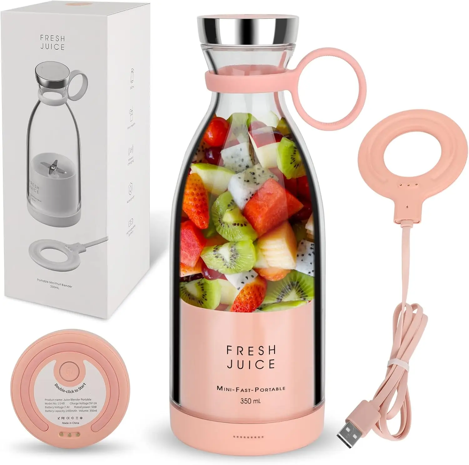 

Персональный портативный USB-блендер с питанием от аккумулятора — маленький, ручной, чашечный блендер