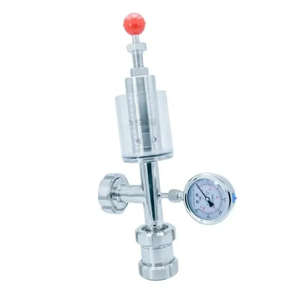 SS316L SS304 Sanitary Stainless Steel Manual Air Relief Valve Cross Exhaust Valve for Water Application Pressure Reducing