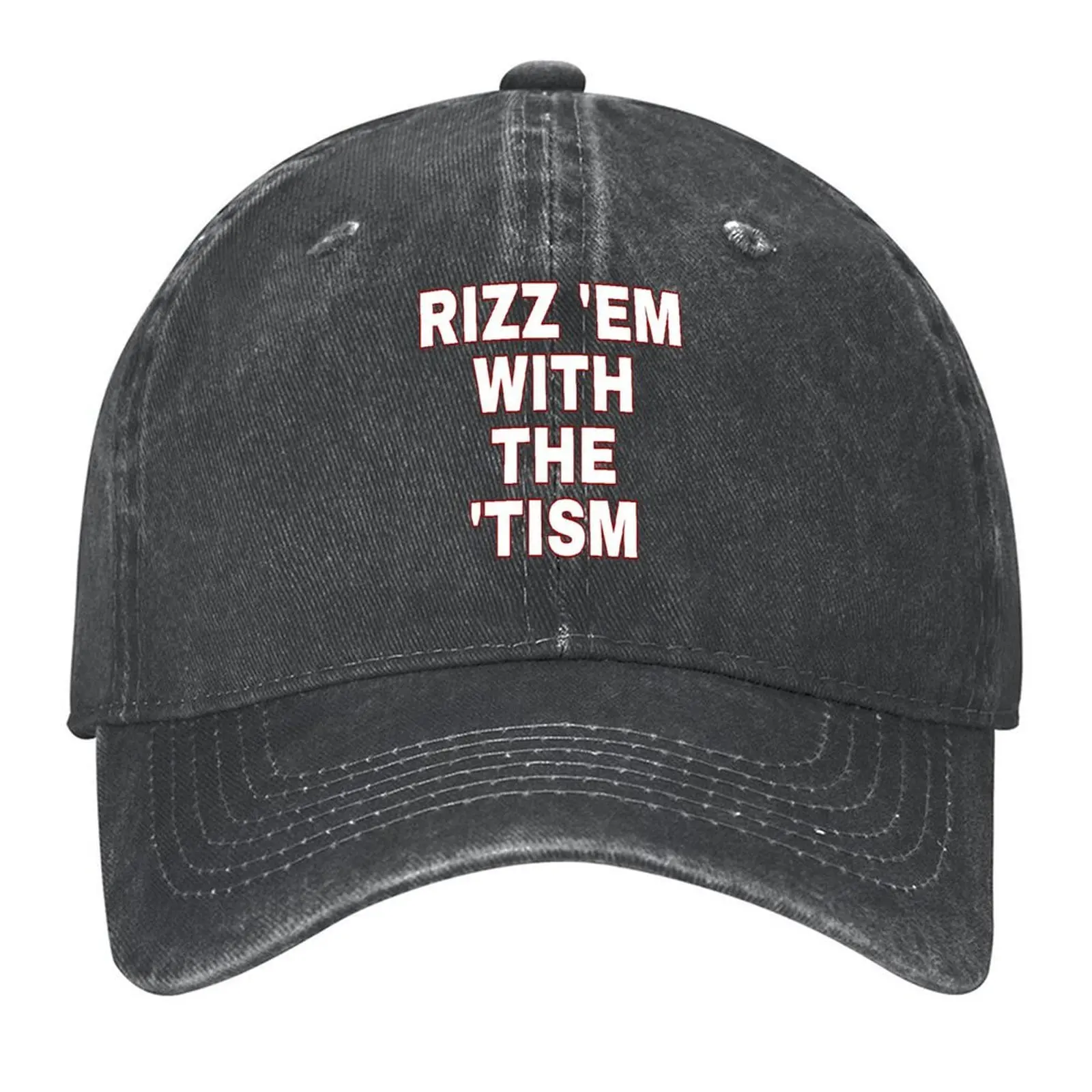 

Rizz em with the tism Baseball Cap Golf Hat Man Hat Beach Rave men's big size hat Mens Tennis Women's