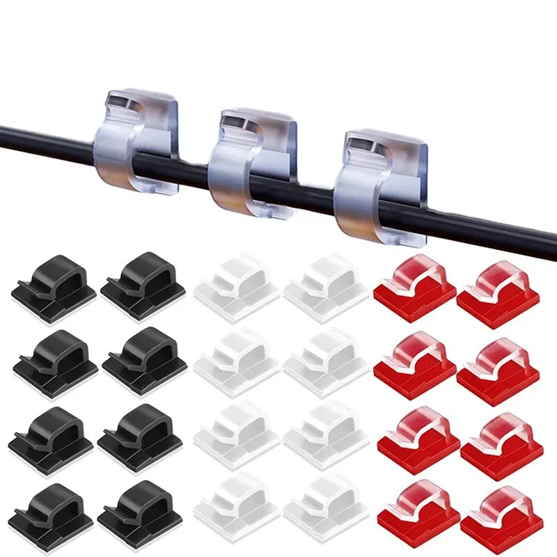 10/20/30/50PCS Cable Management Clip Guiding Line Wire Arrangement Protector Fixations Cord Holder Clearance Clips Attache Home