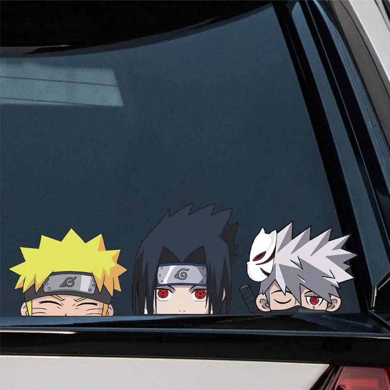 Naruto Peek Adesivo Difuso Papel Sasuke Adesivo de Carro À Prova D 'Água Laptop Janela PVC Anime Adesivo