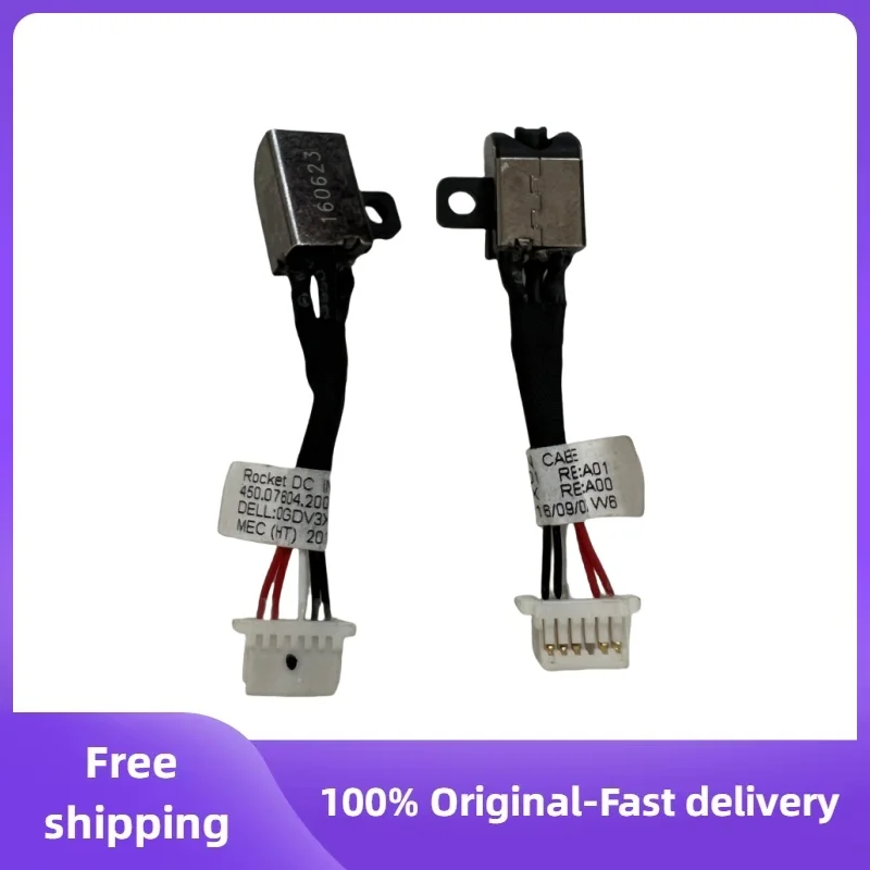 Conector de alimentação dc com cabo para dell inspiron 11 3000 3162 3179 3164 3168 3169 3180 3185 laptop cabo flexível de carregamento 0gdv3x