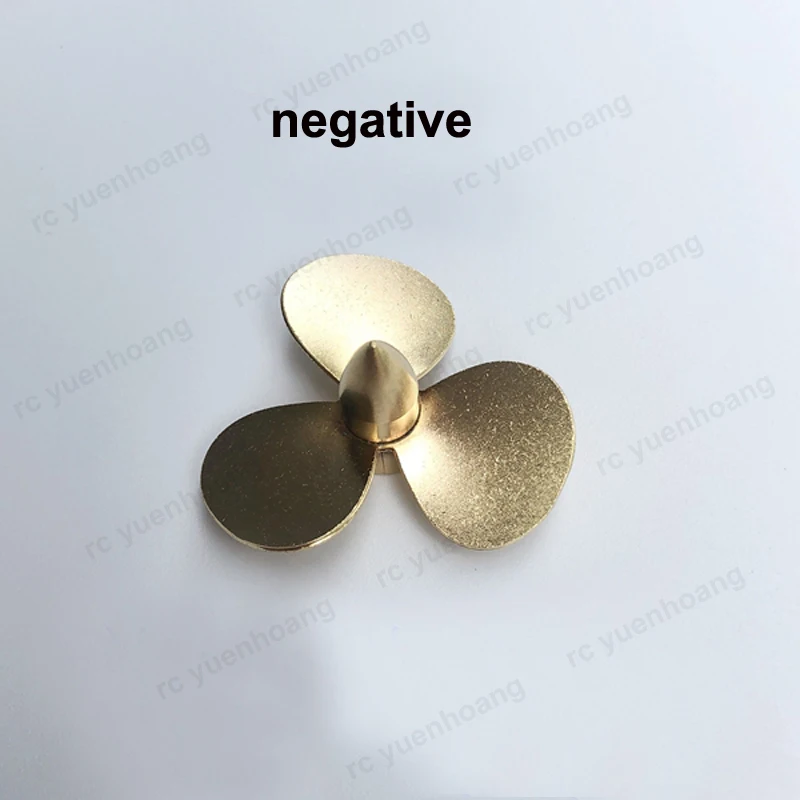 1Pair RC Simulation Ship 16mm 3-Blade Metal Paddle Shaft Hole 2mm Brass Propeller 16x2mm Positive Negaitve Props Replacement