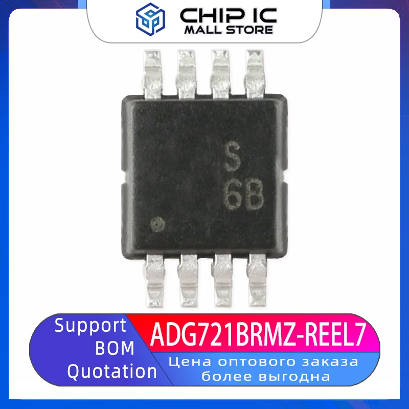 

ADG721BRMZ-REEL7 Package MSOP-8 CMOS Dual Channel Single-pole Single-throw Switch 100% New Original Stock