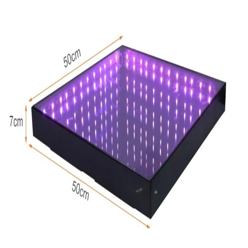 50 * 50Cm tempered glass deep tunnel 3D mirror infinite dance floor wedding party