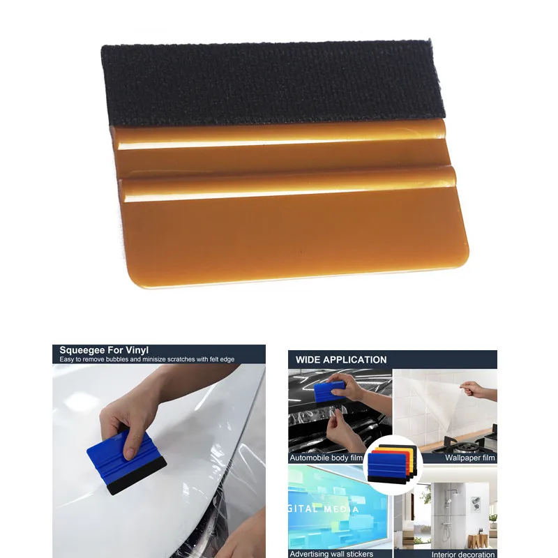 1/2PCS Carbon Fiber Sticker Install Plastic Scraper Window Tint Tools Vinyl Car Film Wrapping Squeegee
