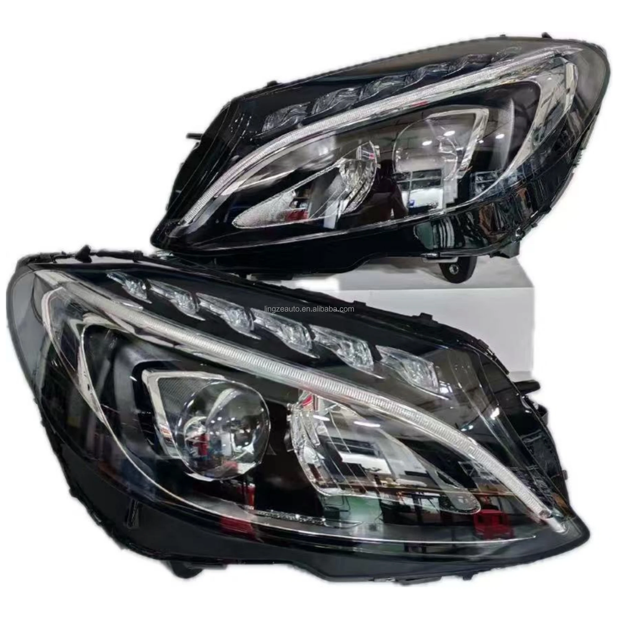 

Fit For Mercedes-benz C-class Headlight 2015-2018 Benz W205 Headlight Old W205 Led Lamp 1lens Version Factory Direct Sales