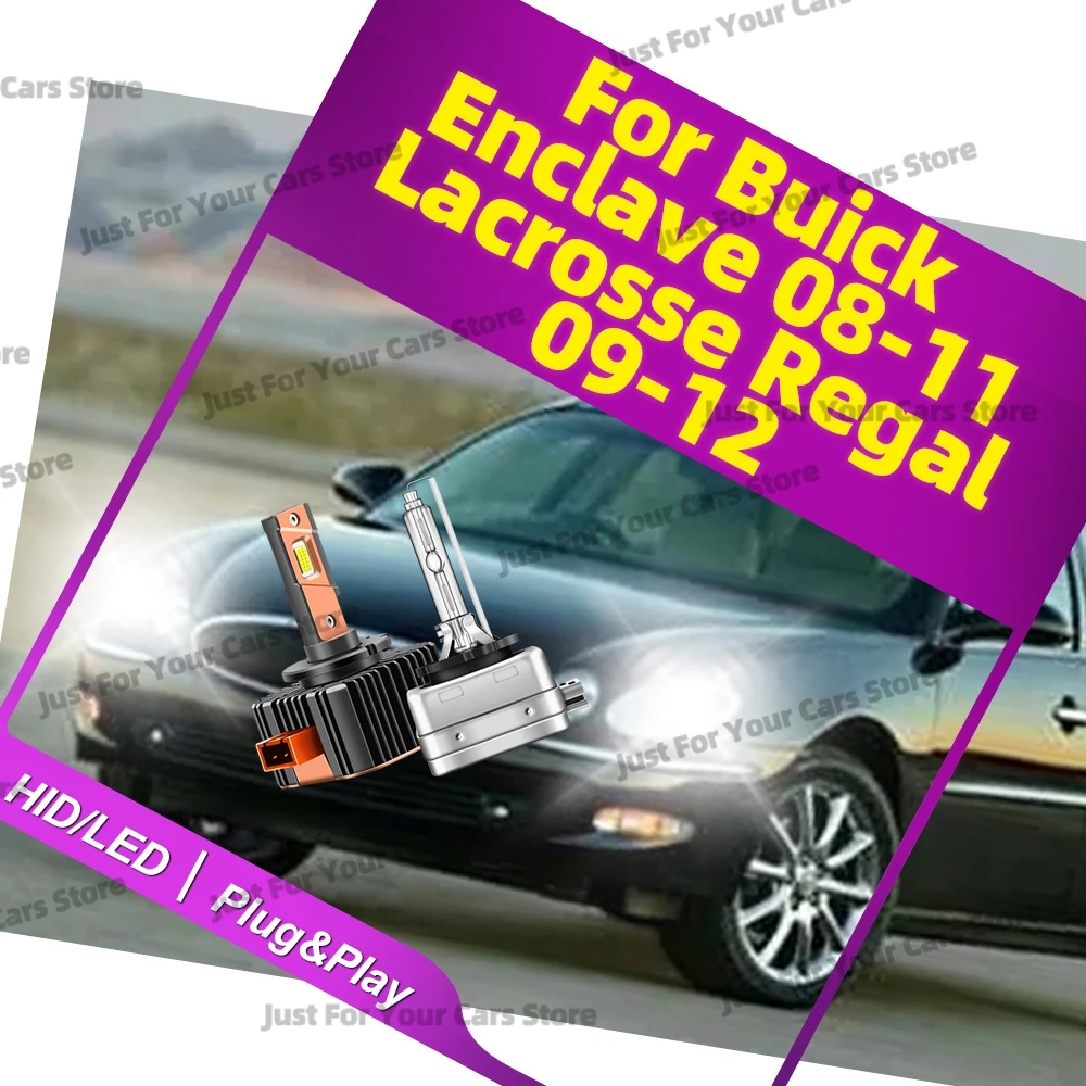 

2x D1 D1S HID/светодиодные лампы для фар 6000K 12 В Plug & Play для Buick Enclave 2008-2010 2011 для Buick Lacrosse Regal 2009-2012