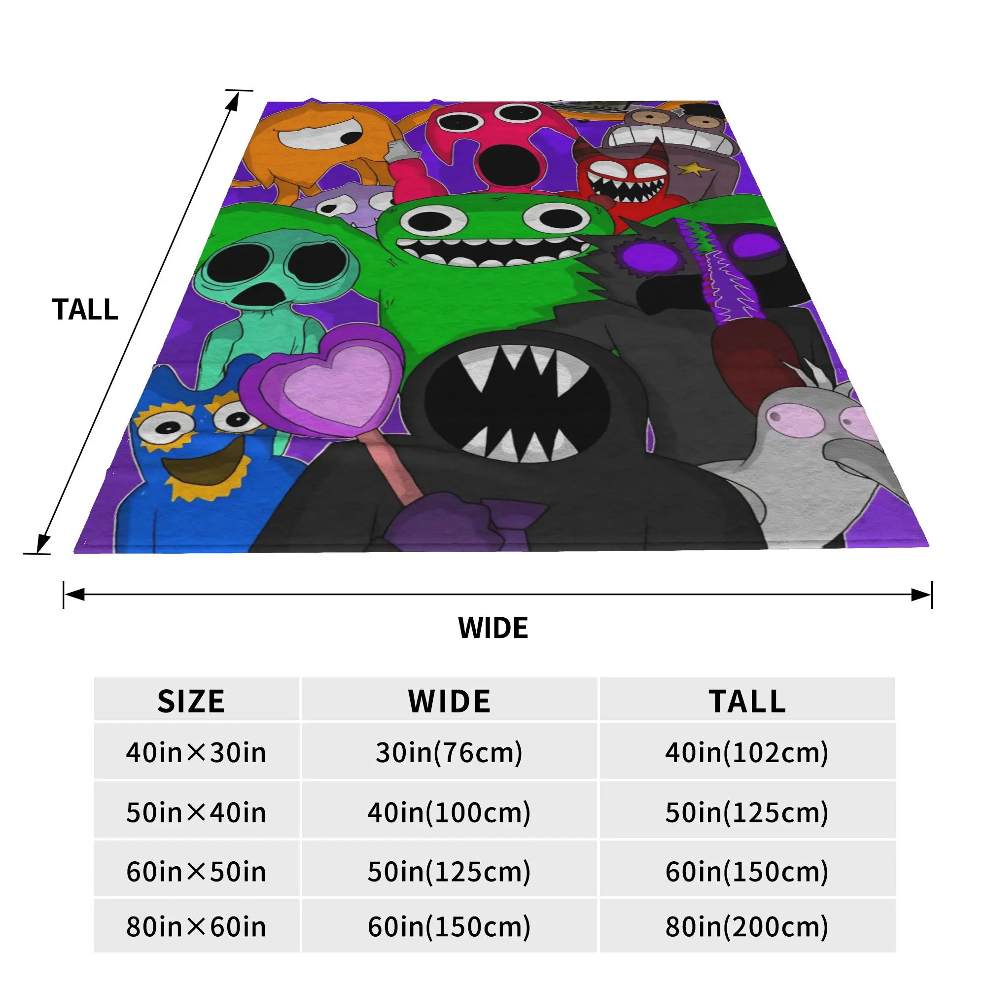 Garten of Banban لعبة الرعب بطانية مريحة لينة رمي البطانيات للأريكة 50x60 بوصة أحجام متعددة الفراش يلقي #4