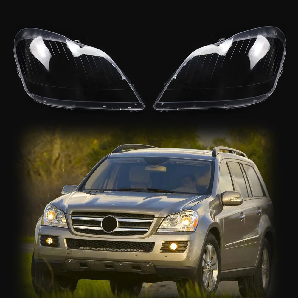 For Mercedes-Benz GL X164 GL350 GL400 GL450 GL500 GL550 2006-2012 Headlamps Transparent Car Headlight Shell Lens Glass